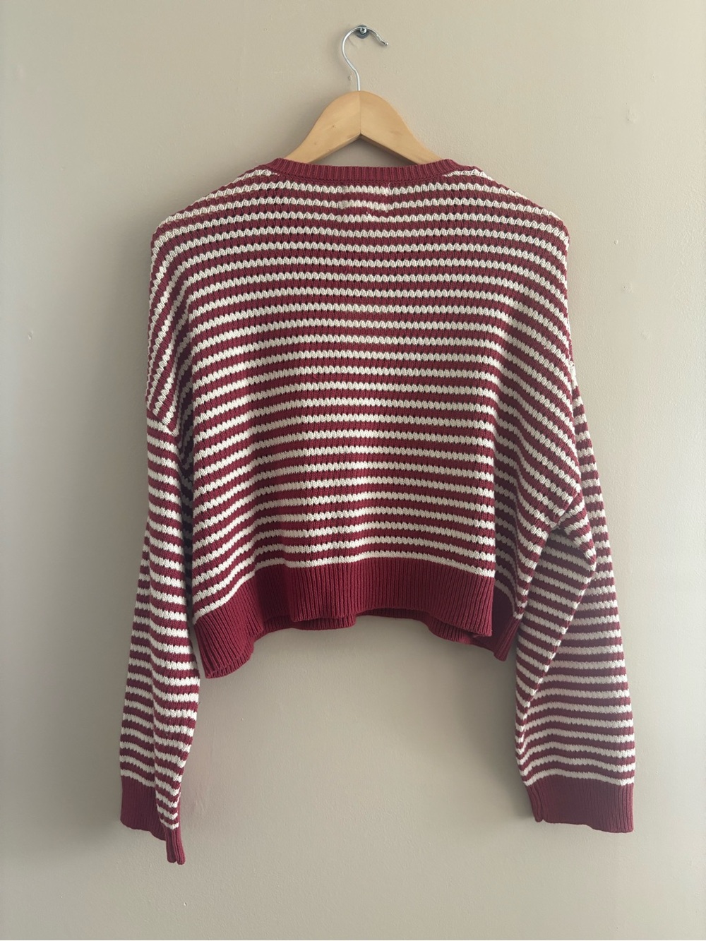 Soho & Stella American Flag Knit Sweater Size Medium Red White Blue 4th of July - Picture 2 of 5